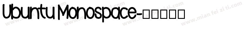 Ubuntu Monospace字体转换